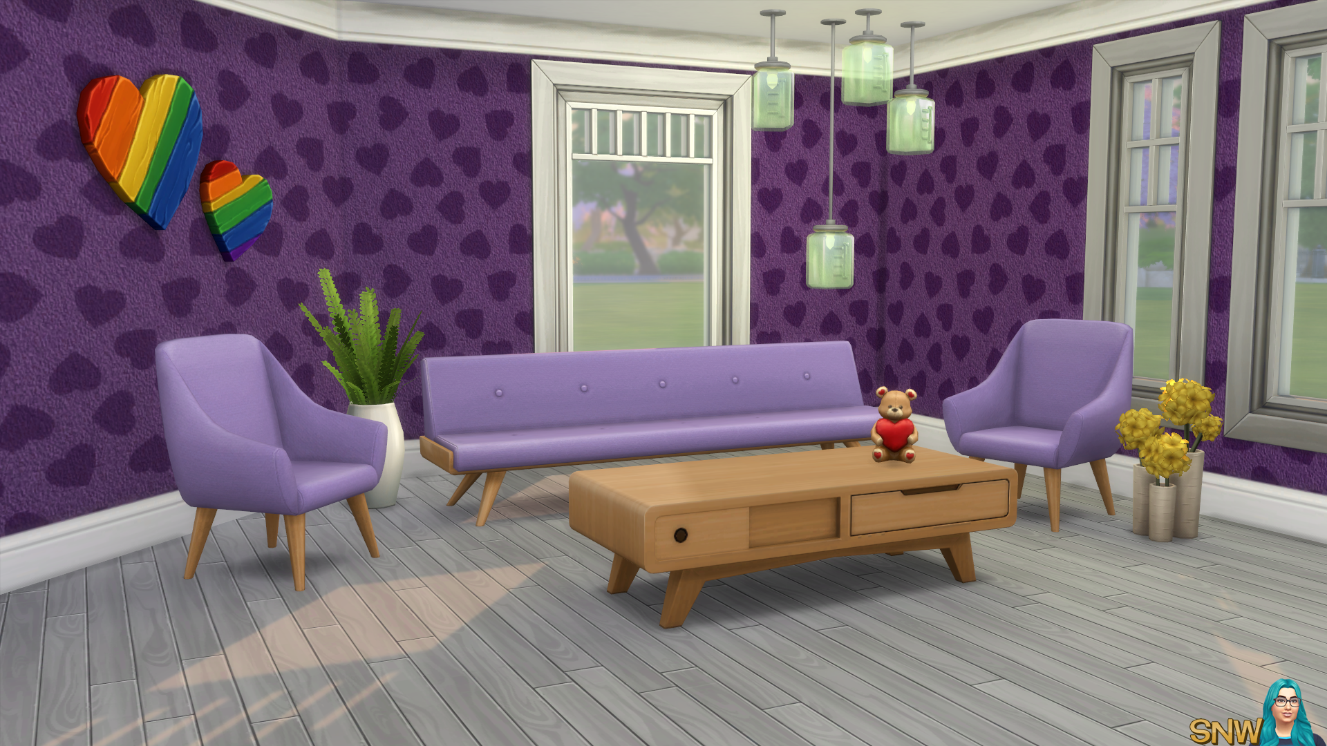 Mod The Sims - Black Rainbow Louis Vuitton Wallpaper with Crown and Kick  Molding