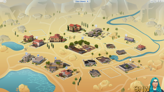 The Sims 4: Oasis Springs world