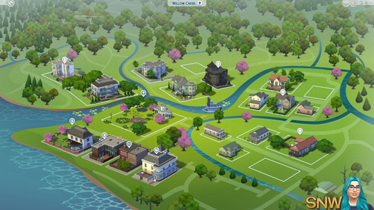 The Sims 4: Willow Creek world