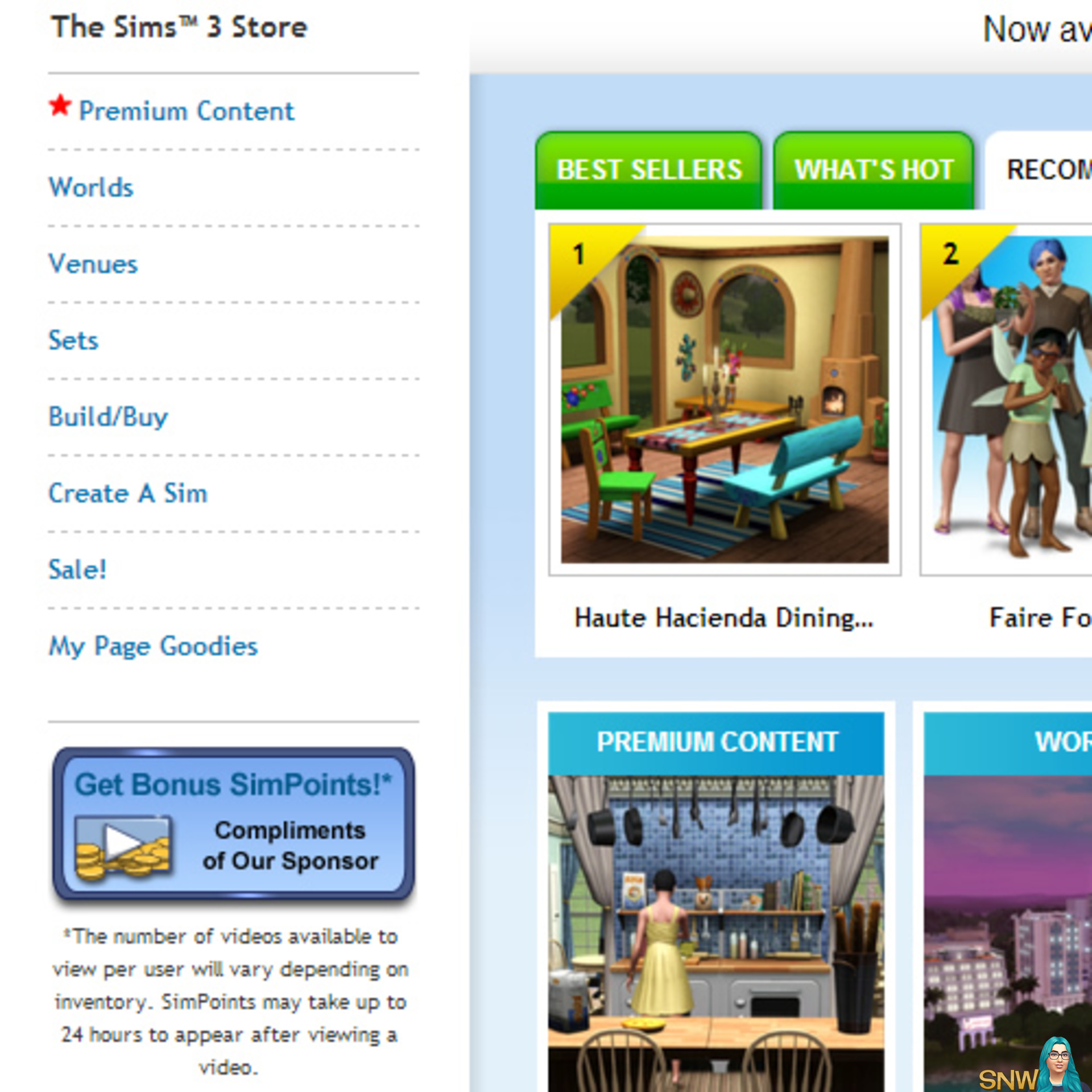 the sims 3 store simpoints