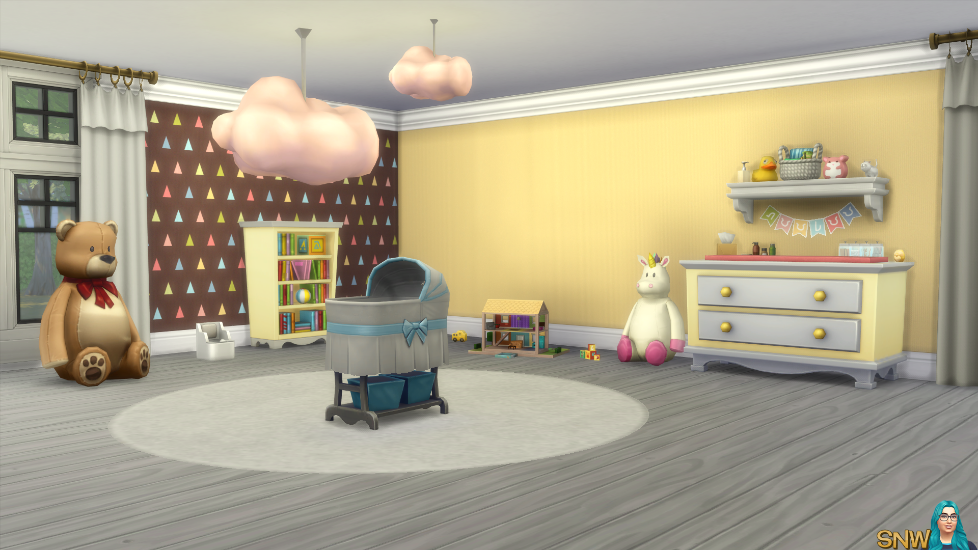 Nursery Walls Set #10 - Basics + Triangles | SNW | SimsNetwork.com