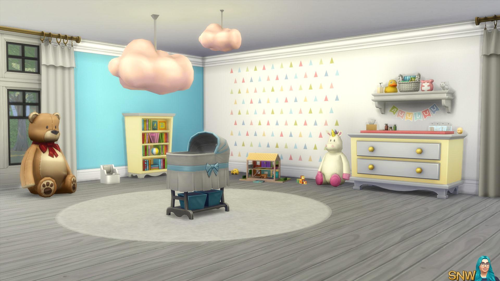 Nursery Walls Set #10 - Basics + Triangles | SNW | SimsNetwork.com