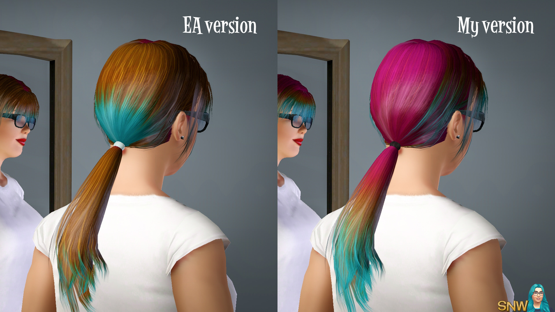 sims 3 ombre hair