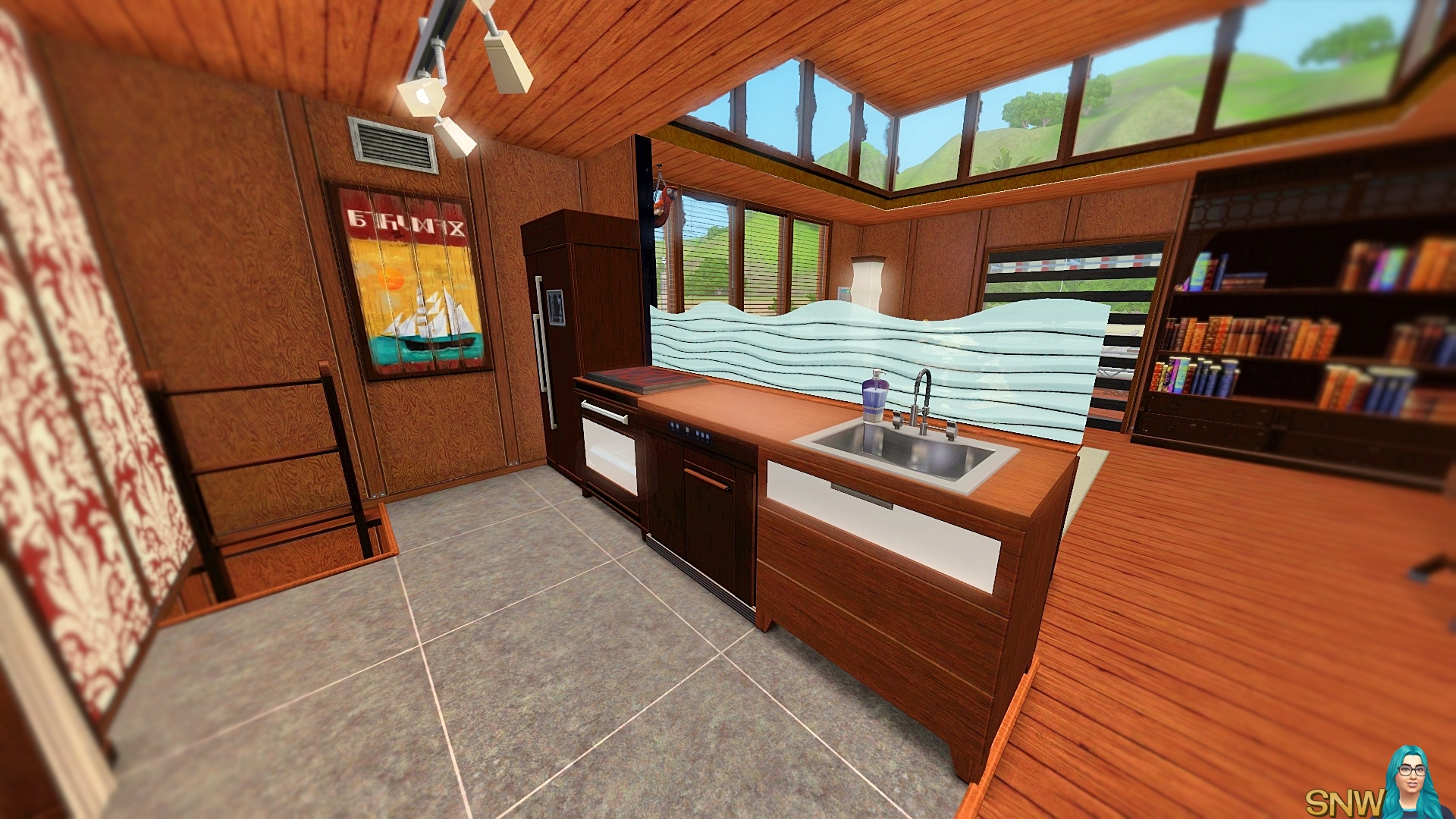 Navicula Houseboat SNW SimsNetwork.com